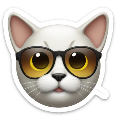 Cat with sunglasses sticker