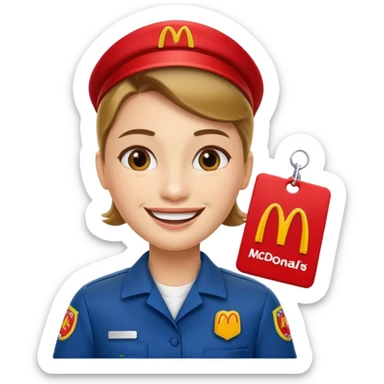 McDonalds worker sticker