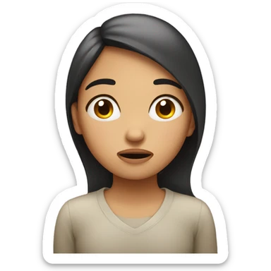 girl feeling dizzy  sticker