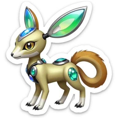 Meloetta-Vernid-Fionbri-Protogen-Pokémon-Digimon-Fakémon-fusion-hybrid-creature sticker