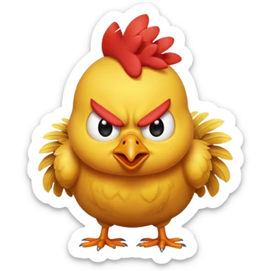 Little chicken angry sticker