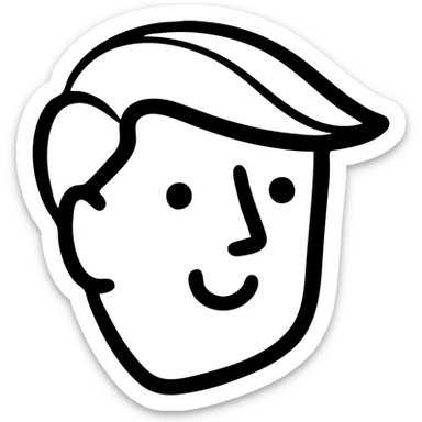 Donald Trump with signature hairstyle sticker