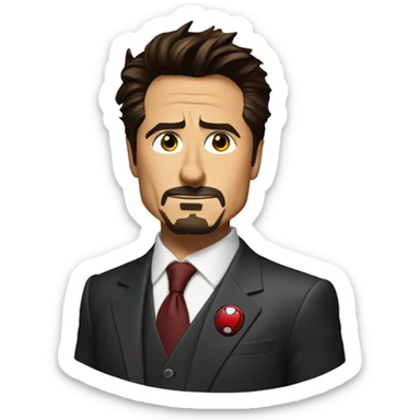 Tony stark with logo Avito sticker