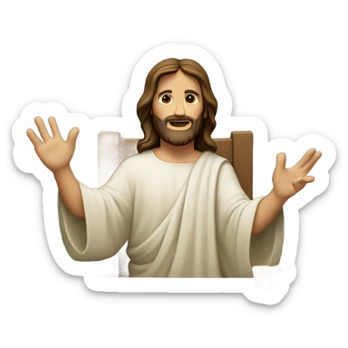 jesus flipping over table sticker