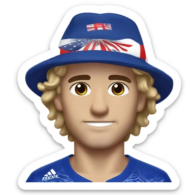 Antoine Griezmann attending Olympics with an hat  sticker