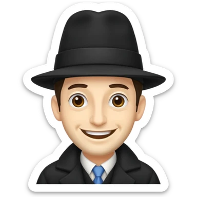 Happy merchant Jew art meme sticker