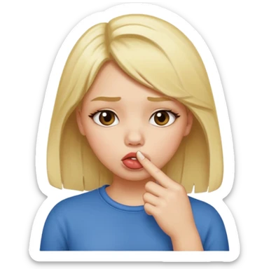 fille doigt dans la bouche chipie sticker