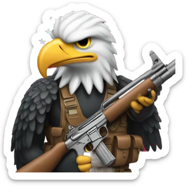 america, eagle, guns, freedom sticker