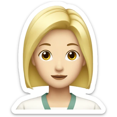 blonde japanese woman  sticker