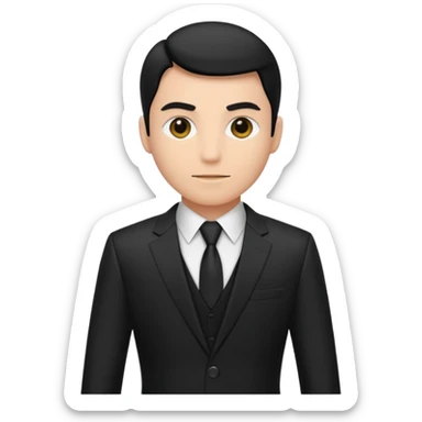 black costume suit sticker