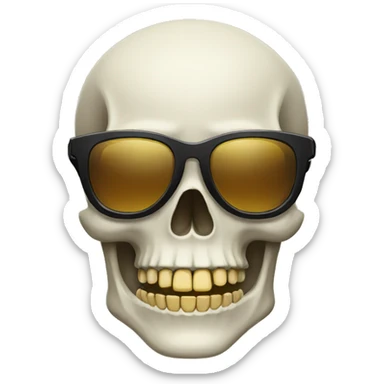 Skeleton with sunglasses  sticker