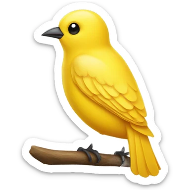 Yellow bird sticker