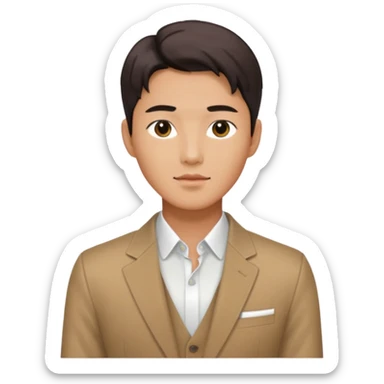 Create a handsome korean men  sticker