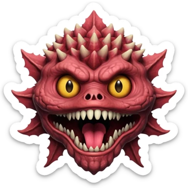 demogorgon face emoji simple sticker