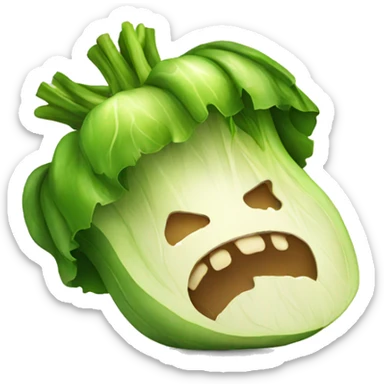 a eaten vegetable sticker
