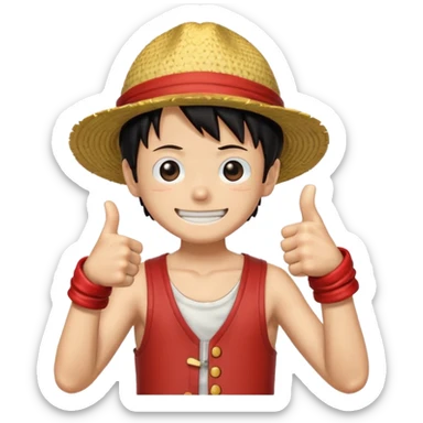 luffy giving a thumbs up in joyboy style sticker