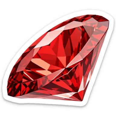 Red diamond with "RED" written on its frontRed diamond with "RED" written on its front sticker