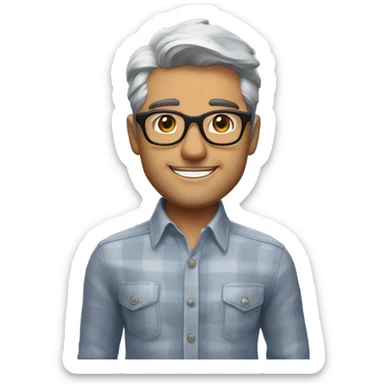 Memoji of Andrew Huberman	Silver fox, tortoiseshell glasses, crisp button-downs	Jacked, intellectual, wears shirts sticker