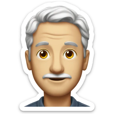 charming portrait of a man sticker