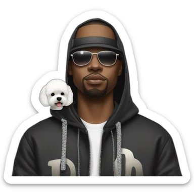 rappers whit bichon sticker