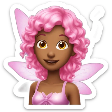 Magic Fairy with pink hair sticker