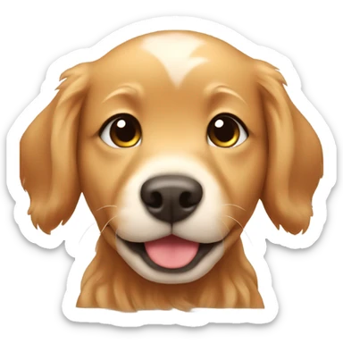 Chibi red golden retriever puppy sticker