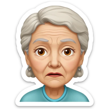  abuela con confundida sticker