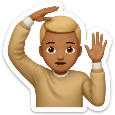 Emoji doing a 🙂‍↕️ and a dab at the same time sticker