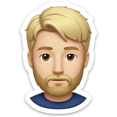 Mr Beast with blonde hair and beard sticker