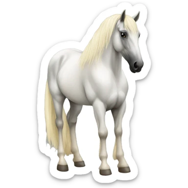 Blonde horse friesian  sticker