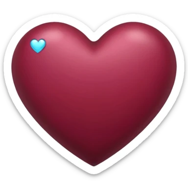 Corazón de color vinotinto sticker