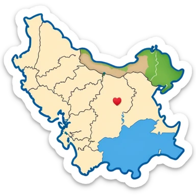 Punjabi map white colour sticker