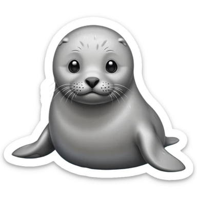 seal at the beach  sticker