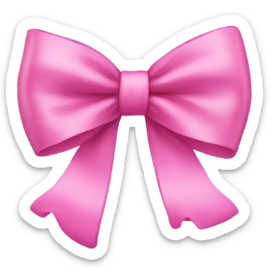 Pink bow sticker
