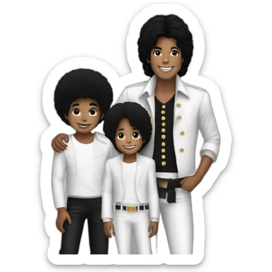 Michael Jackson white with kids sticker