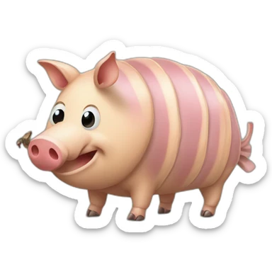 Camouflage pig armadillo cow centipede insect sticker