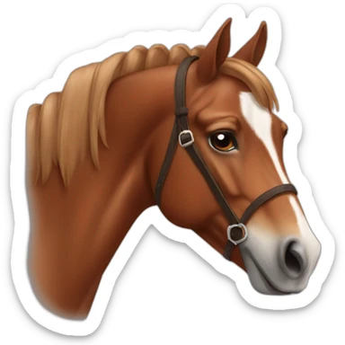 Full chestnut horse sticker