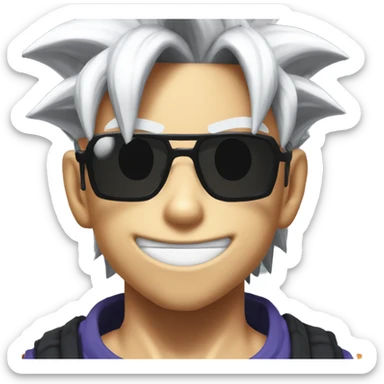 Goku black with sunglasses sticker