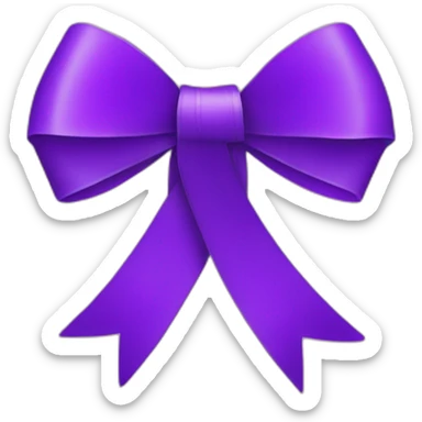 Purple ribbon sticker