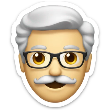 vidriero de cuerpo entero con bigotes sticker