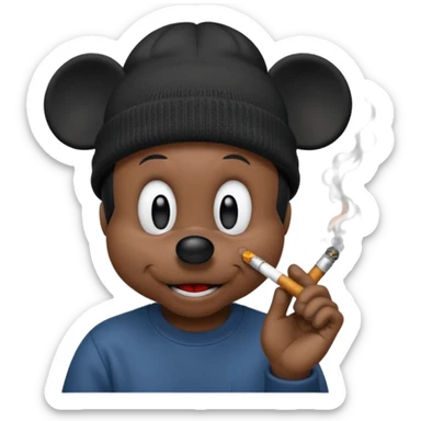 Mickey racaille qui fume  sticker