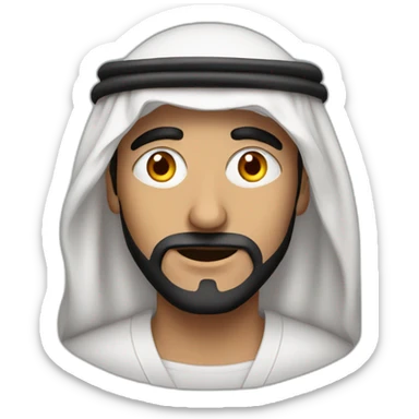 arab man with red koufiyeh covering all face exept eyes sticker