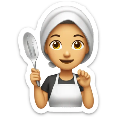 mujer cocinando sticker