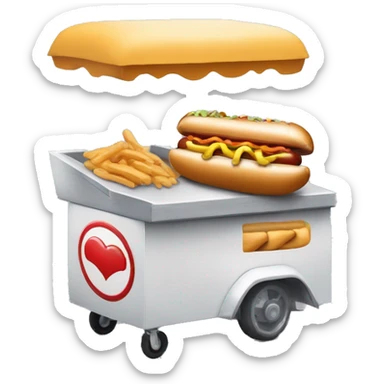 Carrito de hot dogs y hamburguesas qué lleva por nombre  NURSE sticker