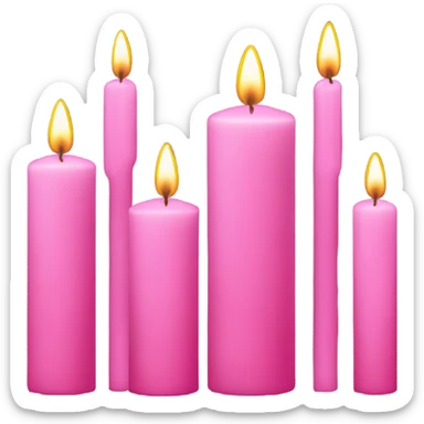 Pink candles  sticker