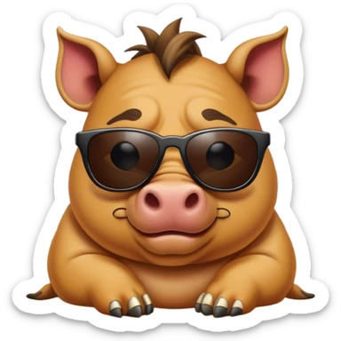 pumba on the beach sticker