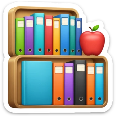 Modern books and journals sticker