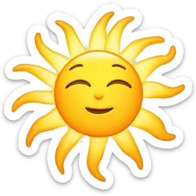 A pretty sun  sticker