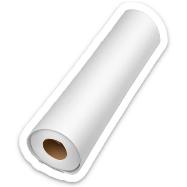 roll of white wrapping paper  sticker