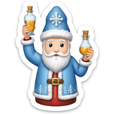 Father Frost Bottle with Popping Cork sticker
